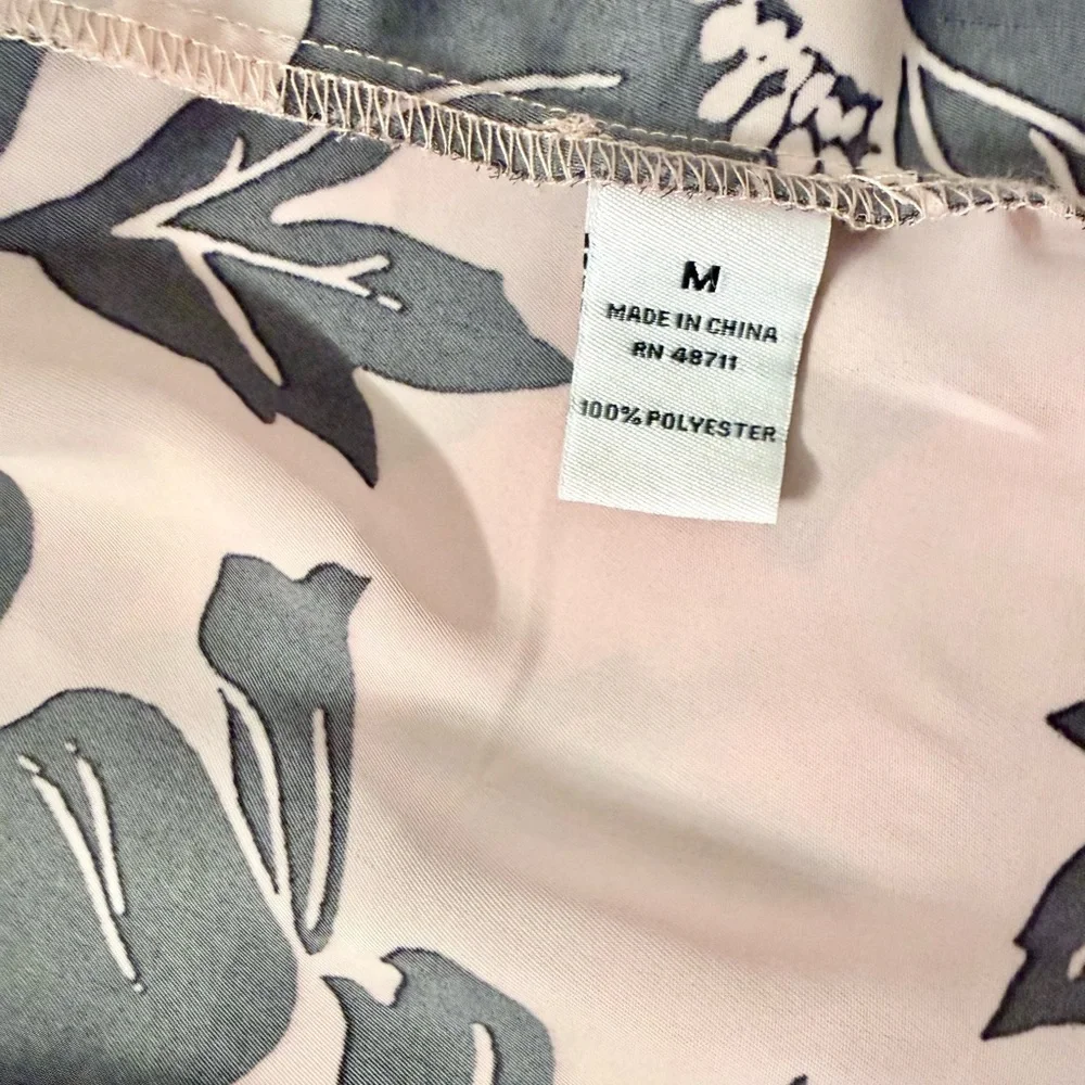 Ophelia Roe Pink Floral Blouse with Black Print - Picture 8 of 9